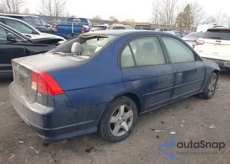 2004 Honda Civic Ex z USA, uszkodzony, nr VIN 1HGES26704L018214